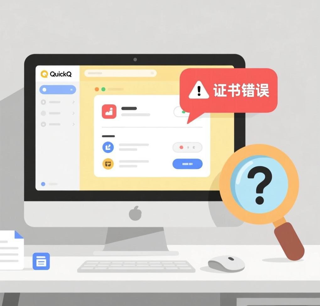 QuickQ VPN连接时提示“证书错误”怎么办